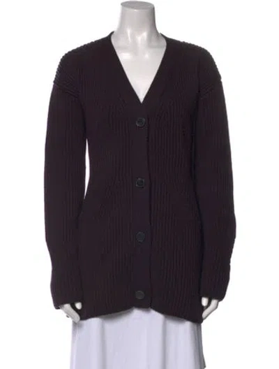Pre-owned Jil Sander Virgin Wool V-neck Sweater In Multi