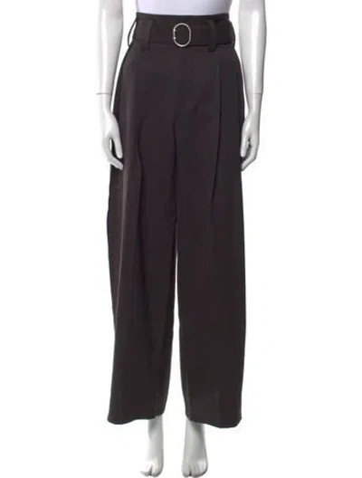 Pre-owned Jil Sander Virgin Wool Wide Leg Pants In Black