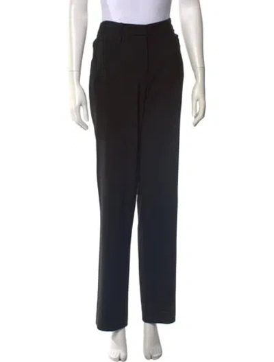 Pre-owned Jil Sander Virgin Wool Wide Leg Pants In Black