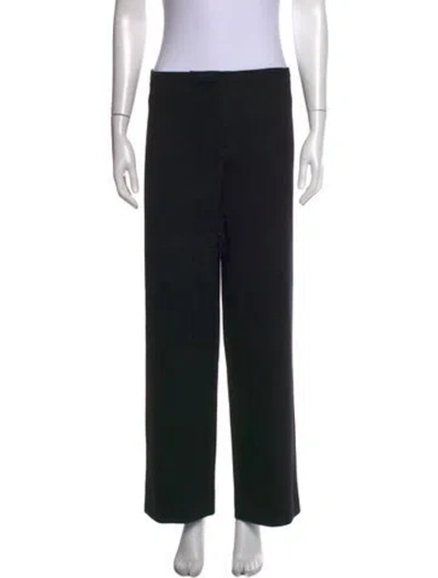 Pre-owned Jil Sander Virgin Wool Wide Leg Pants In Black