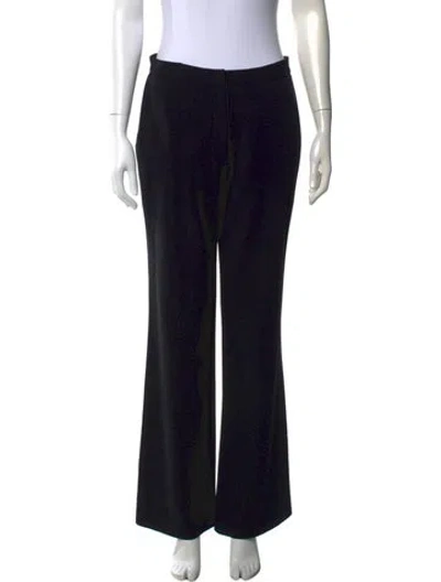 Pre-owned Jil Sander Virgin Wool Wide Leg Pants In Black