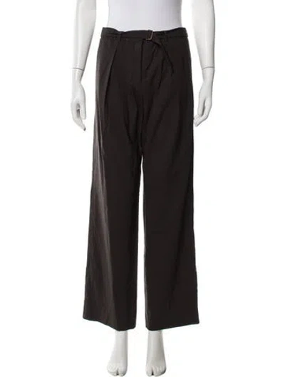 Pre-owned Jil Sander Virgin Wool Wide Leg Pants In Black