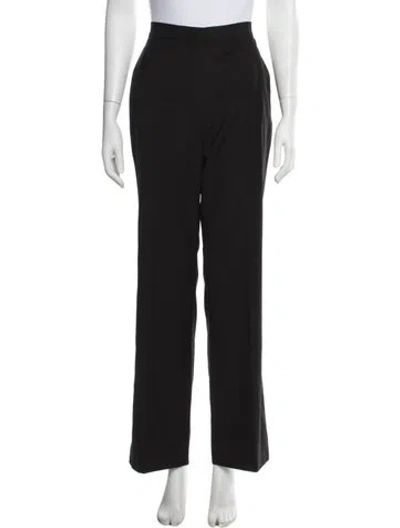 Pre-owned Jil Sander Virgin Wool Wide Leg Pants In Black