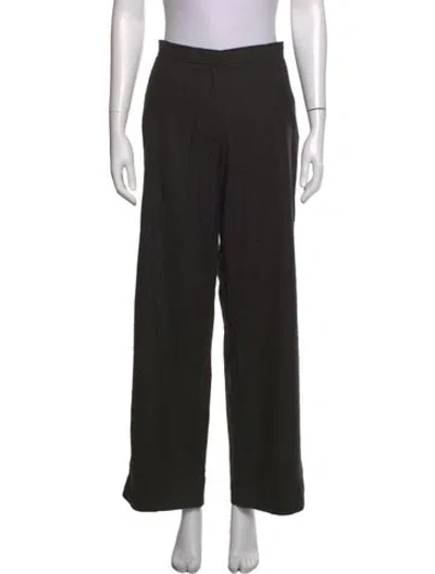 Pre-owned Jil Sander Virgin Wool Wide Leg Pants In Black