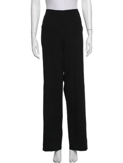 Pre-owned Jil Sander Virgin Wool Wide Leg Pants In Black