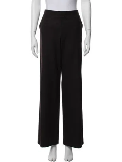 Pre-owned Jil Sander Virgin Wool Wide Leg Pants In Black