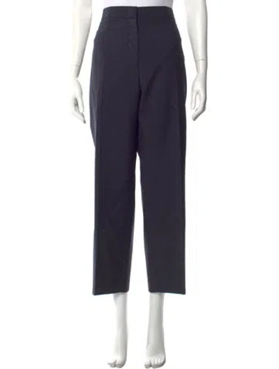 Pre-owned Jil Sander Virgin Wool Wide Leg Pants In Blue