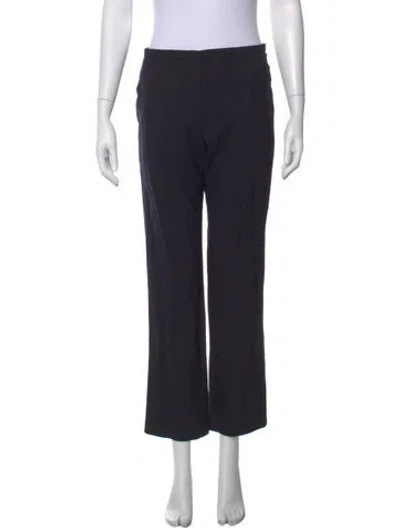 Pre-owned Jil Sander Virgin Wool Wide Leg Pants In Blue