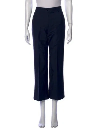 Pre-owned Jil Sander Virgin Wool Wide Leg Pants In Blue