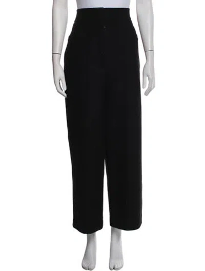 Pre-owned Jil Sander Virgin Wool Wide Leg Pants In Blue