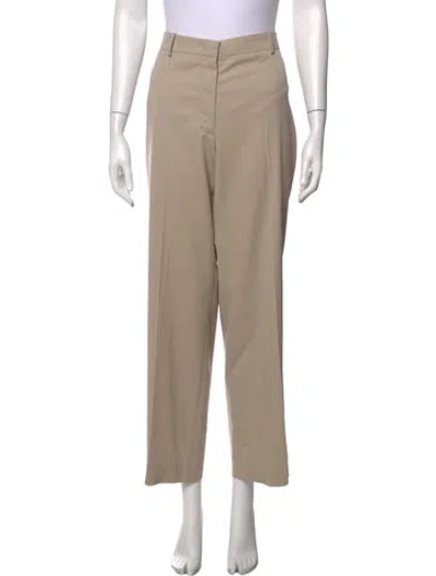 Pre-owned Jil Sander Virgin Wool Wide Leg Pants In Neutrals