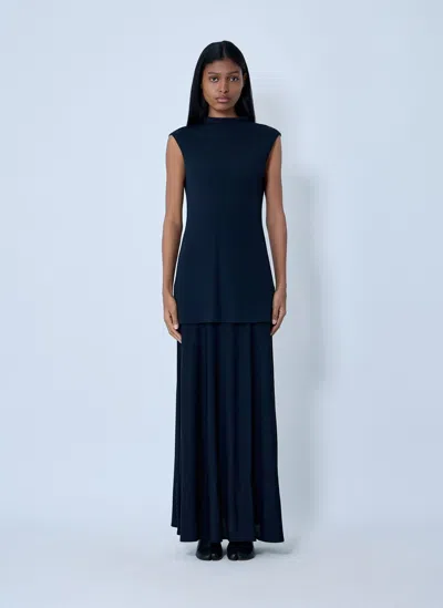 Jil Sander Viscose-blend Dress In Blue