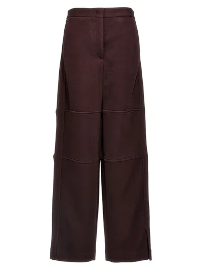 Jil Sander Satin-twill Straight-leg Pants In Purple