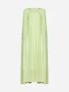 Jil Sander Viscose Cape Long Dress In Yellow