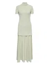 Jil Sander High-neck Flared Dress In Gray