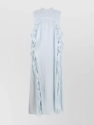 Jil Sander Viscose Dress Lateral Rouches Back Tie