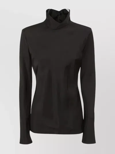 Jil Sander High Neck Long In Black