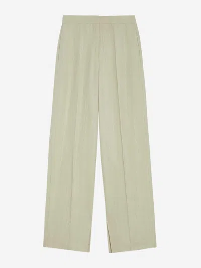 Jil Sander Viscose Formal Trousers In Lima Green