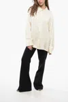 Jil Sander Viscose French Collar Shirt In White