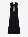 Jil Sander Fringed-mesh Maxi Dress In Relaxed Fit And Ankle Length