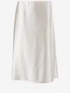 Jil Sander White Flared Midi Skirt