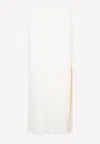 Jil Sander Viscose Midi Skirt In White