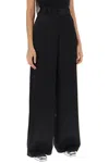 Jil Sander Viscose Silk Pants In Black