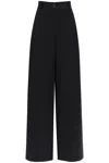 Jil Sander Viscose Silk Pants In Black (black)