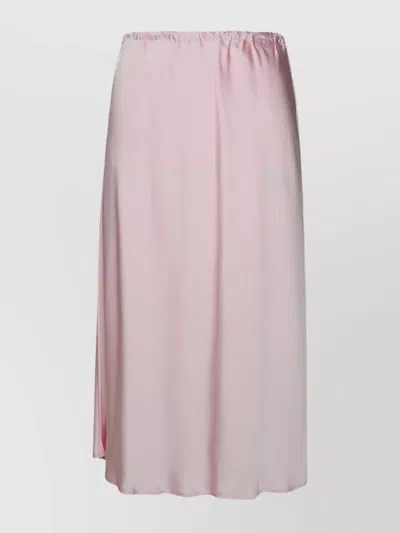 Jil Sander Pink Viscose Skirt In Nude & Neutrals