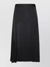 JIL SANDER VISCOSE SKIRT WITH ASYMMETRICAL HEM AND SIDE SLIT