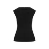 Jil Sander Sleeveless Pleated Neck Top In Black