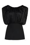 Jil Sander Acetate Blend Top Puffed Sleeves