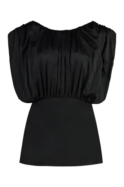 Jil Sander Viscose Top In Black