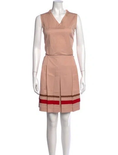 Pre-owned Jil Sander V-neck Knee-length Dress In Pink