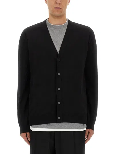 Jil Sander V-neck Knitted Cardigan In Black
