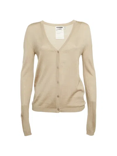 Pre-owned Jil Sander V-neck Knitted Cardigan In Neutral