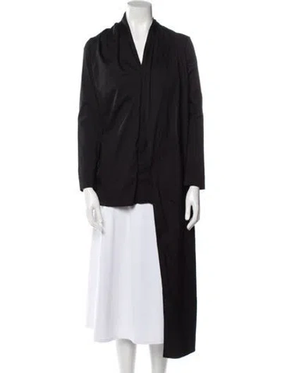 Pre-owned Jil Sander V-neck Long Sleeve Blouse In Black