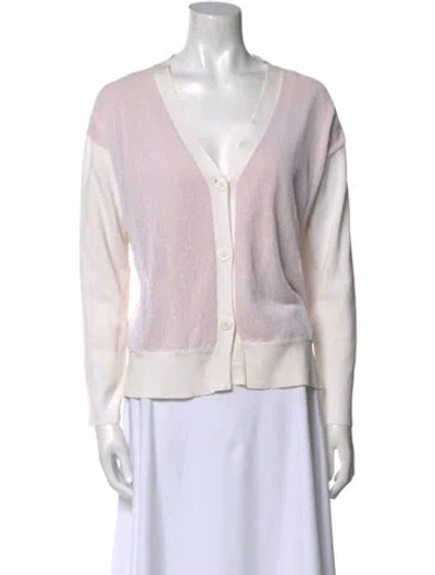 Pre-owned Jil Sander V-neck Long Sleeve Sweatshirt In Pink
