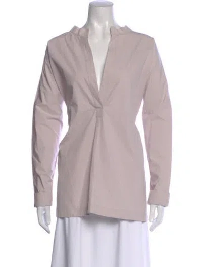 Pre-owned Jil Sander V-neck Long Sleeve Top In Purple