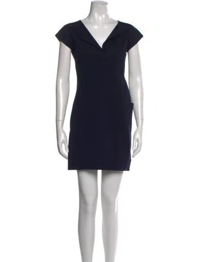 Pre-owned Jil Sander V-neck Mini Dress In Black