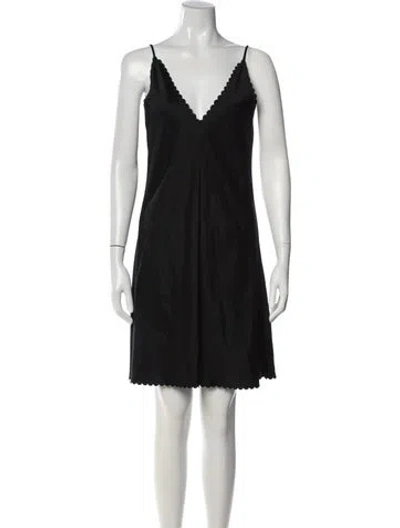 Pre-owned Jil Sander V-neck Mini Dress In Black