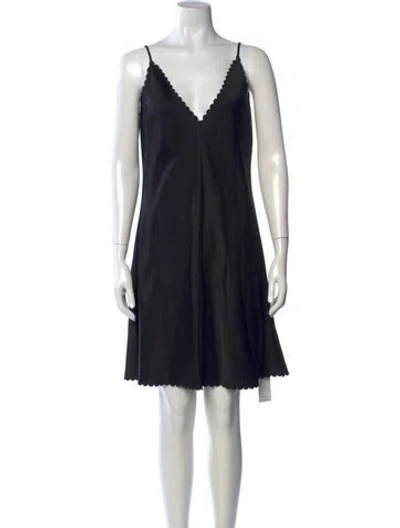 Pre-owned Jil Sander V-neck Mini Dress In Black