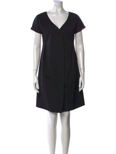 Pre-owned Jil Sander V-neck Mini Dress In Black