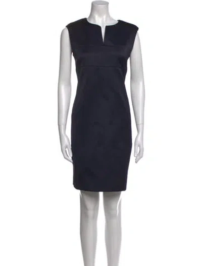 Pre-owned Jil Sander V-neck Mini Dress In Blue