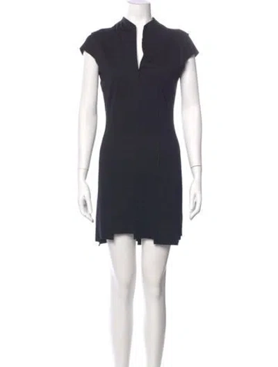 Pre-owned Jil Sander V-neck Mini Dress In Blue