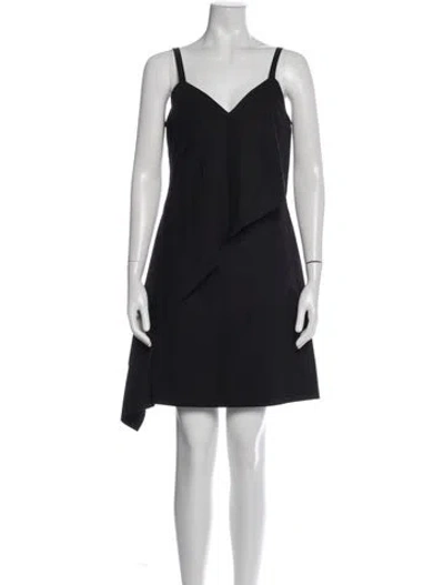 Pre-owned Jil Sander V-neck Mini Dress In Multi
