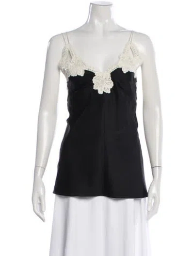 Pre-owned Jil Sander V-neck Sleeveless Top In Black