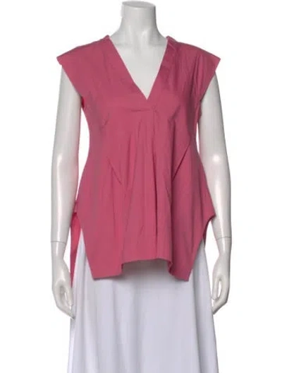 Pre-owned Jil Sander V-neck Sleeveless Top In Pink
