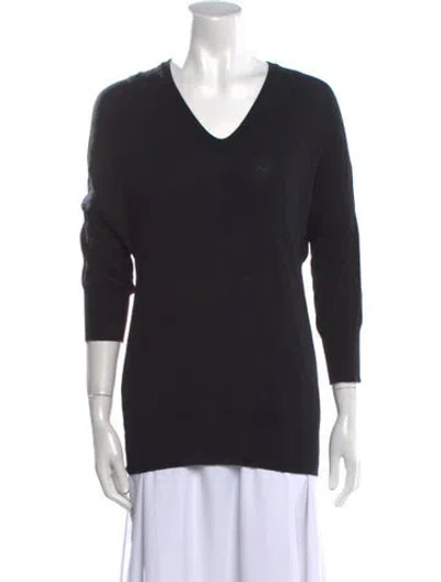 Pre-owned Jil Sander V-neck Sweater In Black