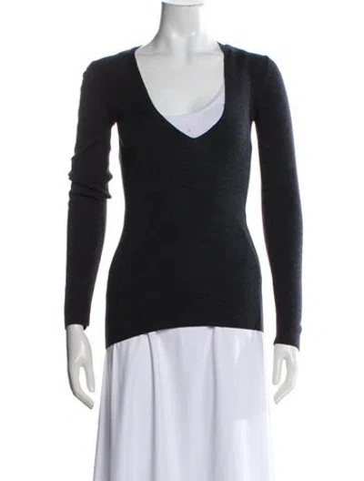 Pre-owned Jil Sander V-neck Sweater In Blue